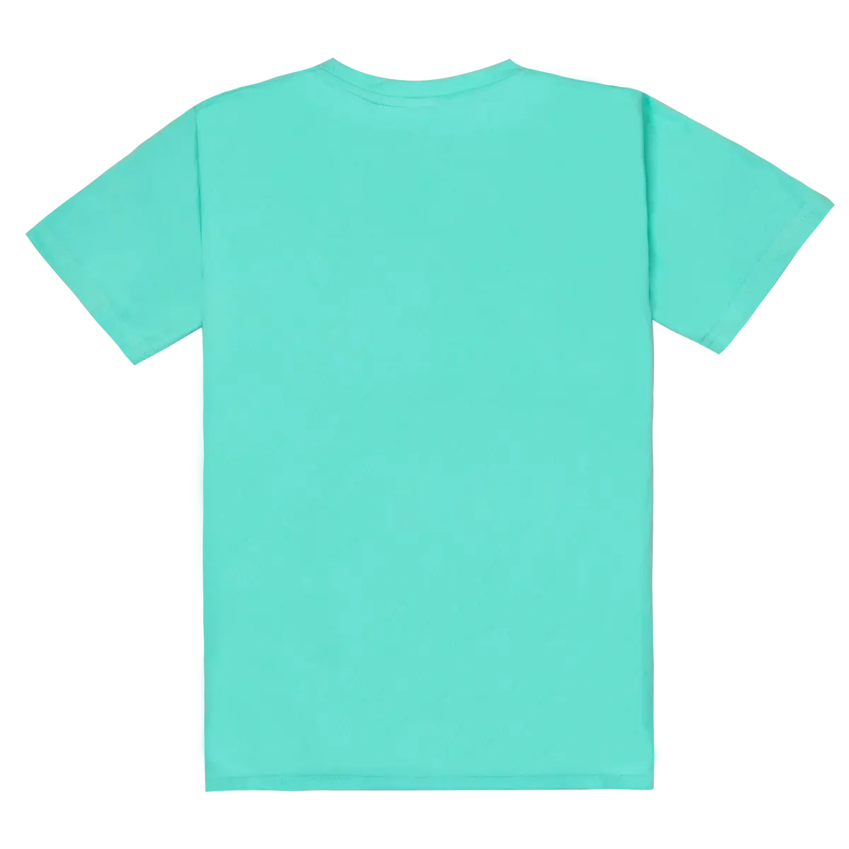 安新衣坊 CP101 海藍色排汗休閒圓領素T恤背面全件照。展示 CP Sports 專業平紋排汗布料的平整背部設計，適合大面積客製化印刷，呈現沉穩海藍色霧面質感。